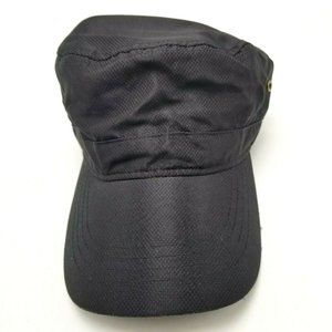 Happy Chef HC Restaurant Strapback Black Hat Cap Food Military Cadet Style
